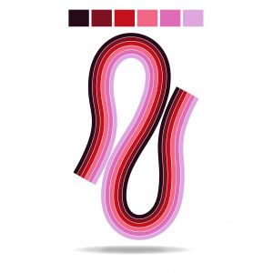 Quilling trakice - 6 boja red-pink