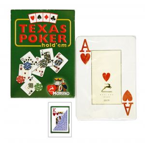 KARTE TEXAS POKER JUMBO PLAVE